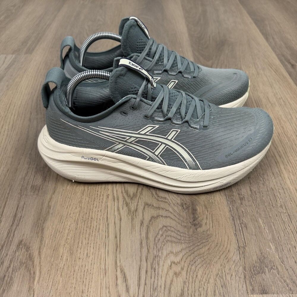 Asics GEL-Nimbus 27 Shoes Womens Size 10.5 Gray Running Lace Up Road Cushioned